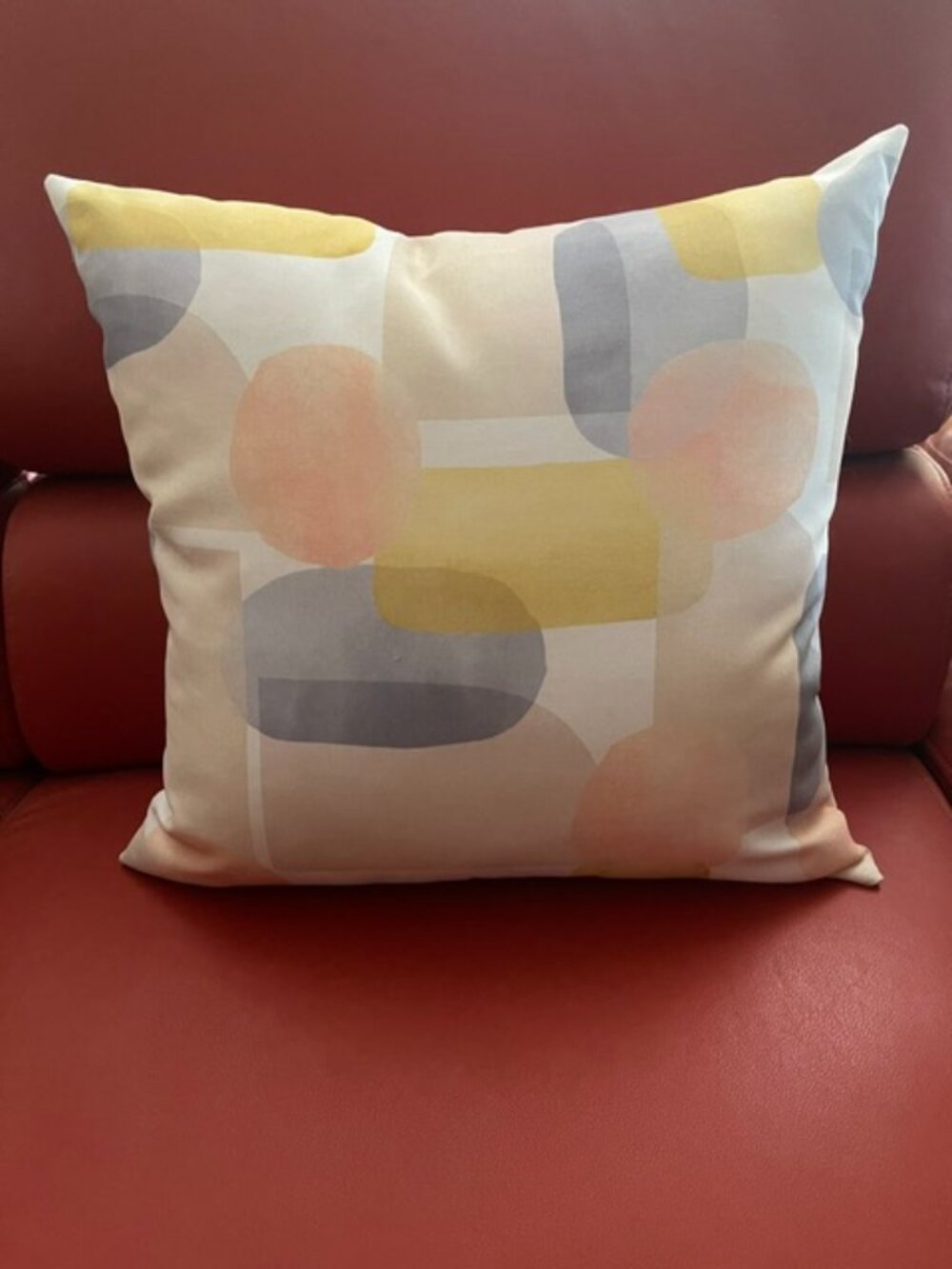 West Elm Color Block Print Outdoor Cushion 19" square NWT